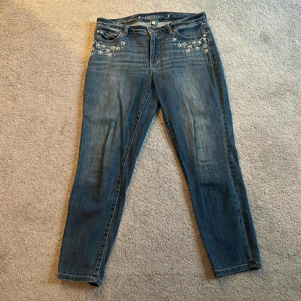 Comfortable bedazzled jeans